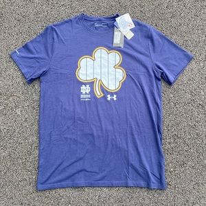 Notre Dame Under Armour Navy Clover T-Shirt